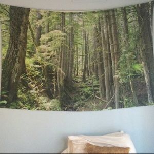Forest scene tapestry